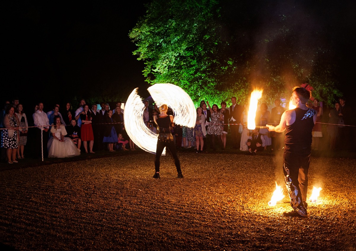 Fire show in Exton Park gardens