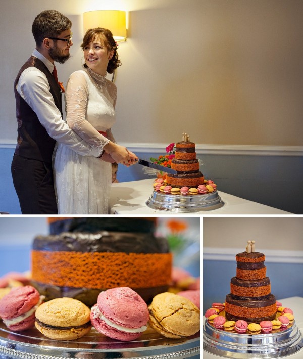 cutting their cake