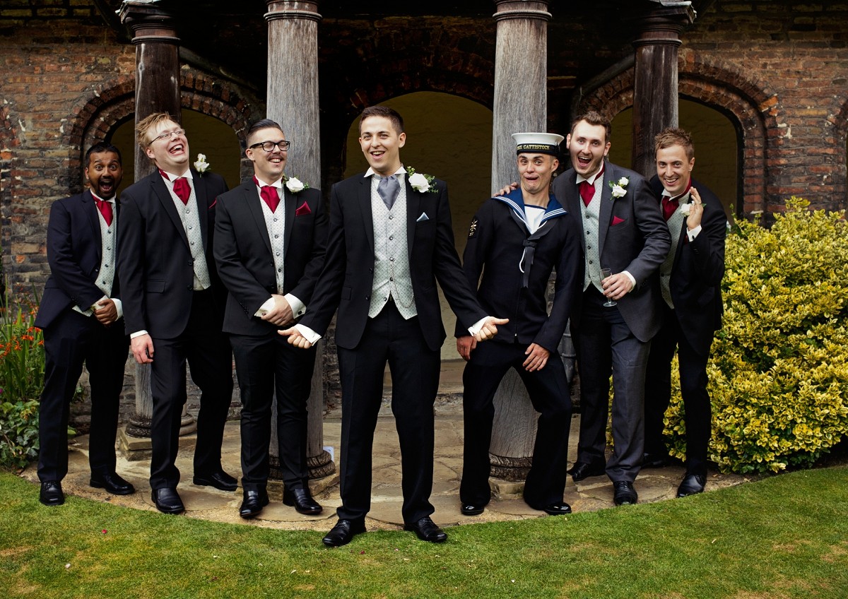 the groom with friends