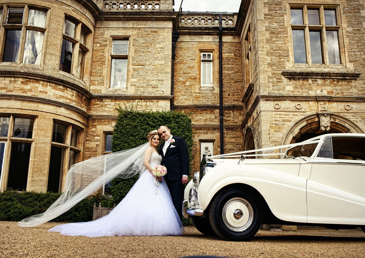 Adam and Sara in front of Wadenhoe House