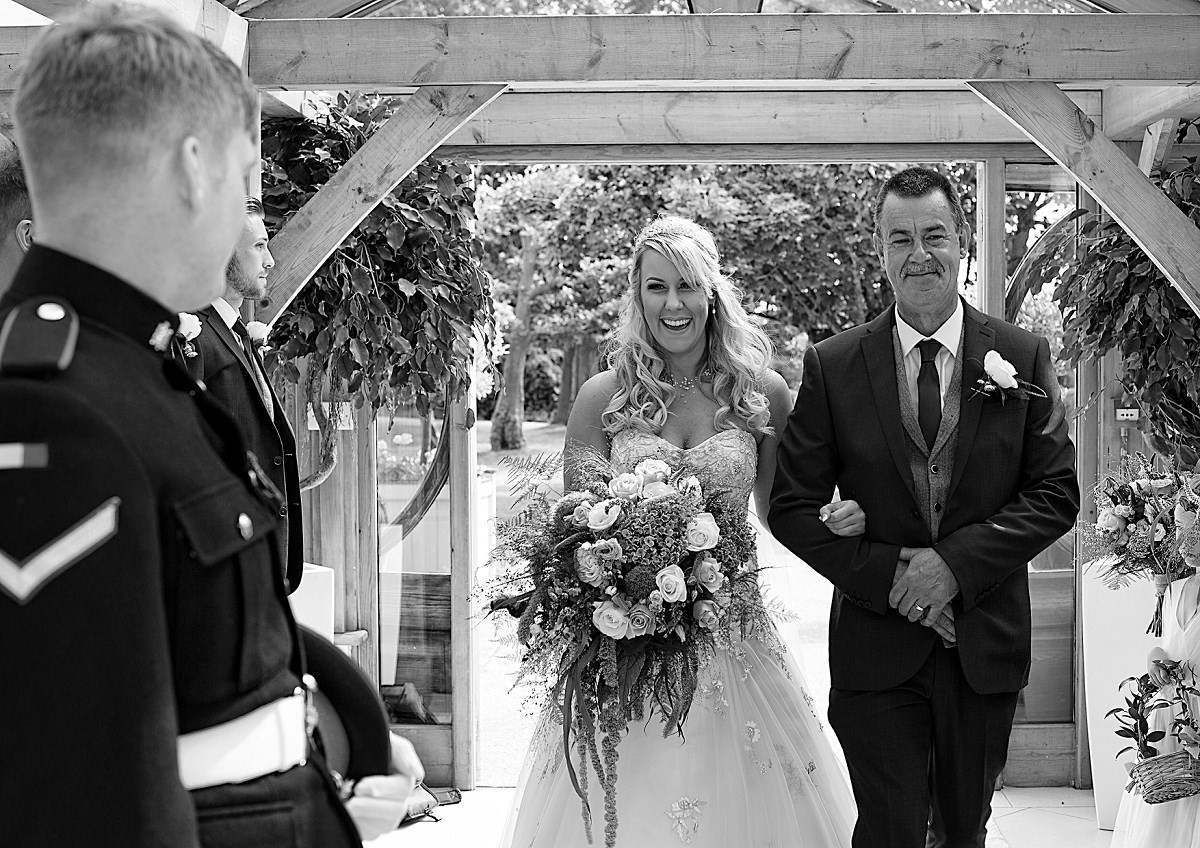 entering Gaynes Park ceremony room