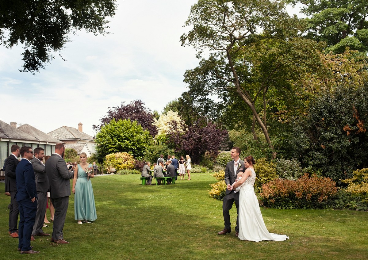 posing in garden