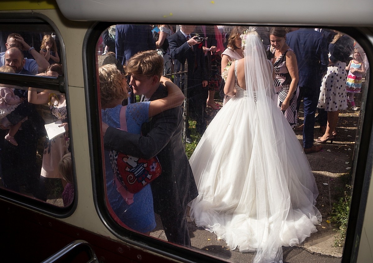 wiev through bus window