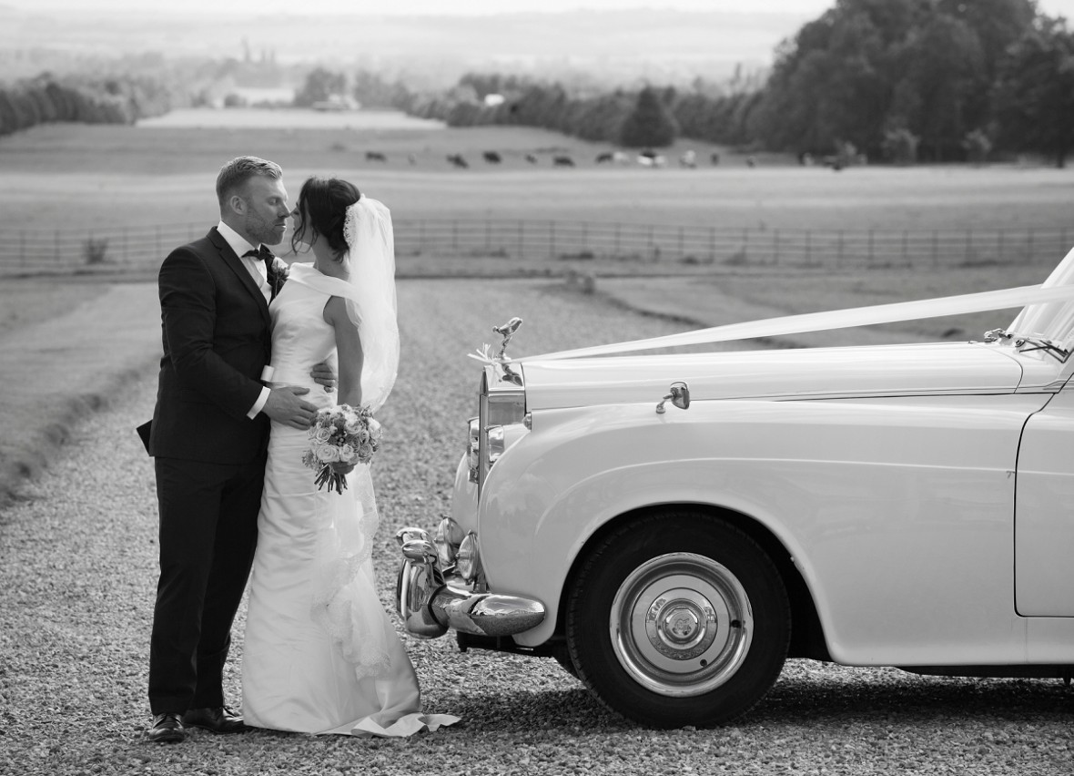 shot with wedding car